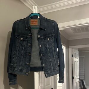 Levi's Indigo Denim Jacket with Leather Patch